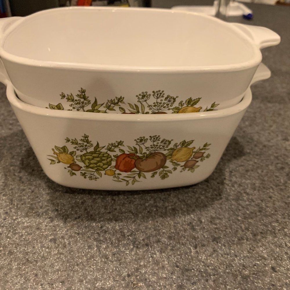 Pair Vintage Corning Ware - P-43-B Petite Pans